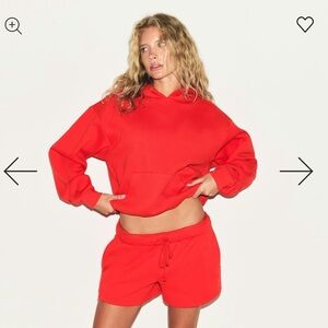 SKIMS Vibrant Red Women's Athletic Shorts